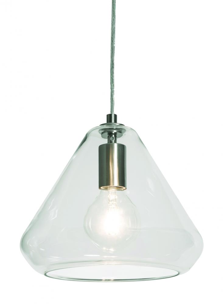 Armitage Pendant - Satin Nickel - Clear