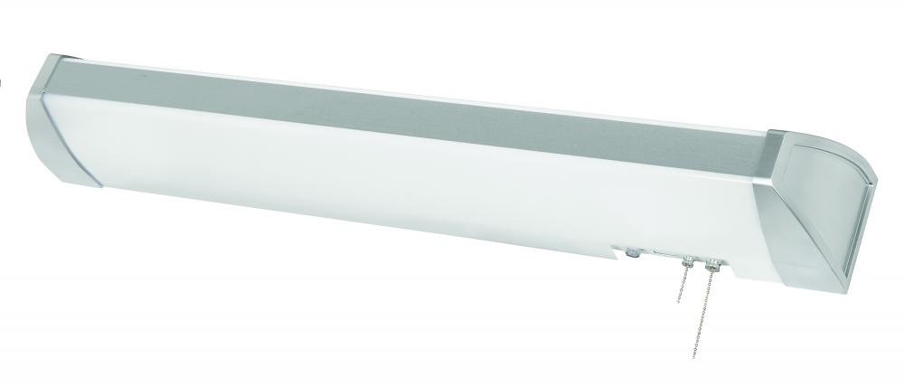 AFX Lighting IDB325E8BN White Frosted Acrylic Overbed Light Fixture with Brushed Nickel Accents