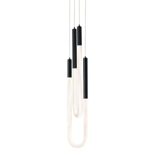 AFX Lighting, Inc. ADEP0606LAJUDBK - Adel Double LED Pendant,120-277V,26W,5 CCT,BK