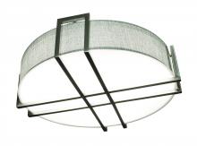 AFX Lighting, Inc. LBTF1624LAJUDSNGY - Lambert - LED 16'' - Flush Mount - Satin Nickel Finish - White Acrylic Shade