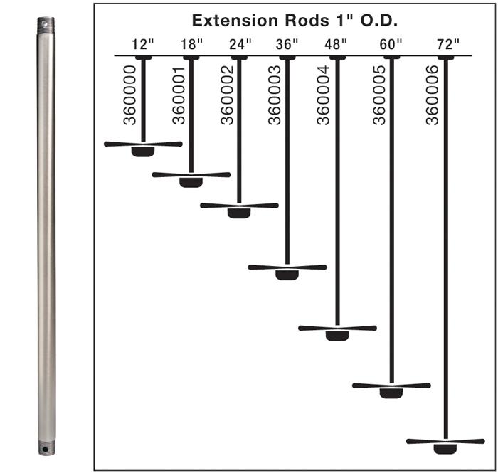 Fan Down Rod 48 Inch