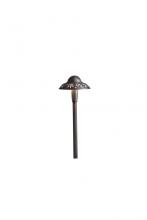 Kichler 15857AZT30R - Pierced Dome 3000K LED Path Light Textured Architectural Bronze
