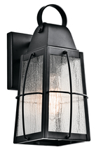 Kichler 49552BKT - Tolerand 12" 1 Light Outdoor Wall Light with Clear Seeded Glass in Textured Black