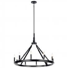 Kichler 52421BK - Emmala 27.50 inch 10 Light Chandelier in Brushed Nickel and Black