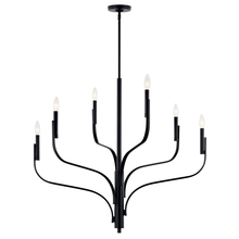 Kichler 52673BK - Livadia 36.25 Inch 6 Light Chandelier in Black