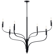 Kichler 52674BK - Livadia 47.25 Inch 6 Light Chandelier in Black