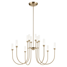 Kichler 52759CPZLED - Moraine 40 Inch LED 12 Light 2-Tier Chandelier in Champagne Bronze