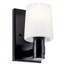 Kichler 55174BK - Adani 8.5 Inch 1 Light Vanity with Opal Glass in Black