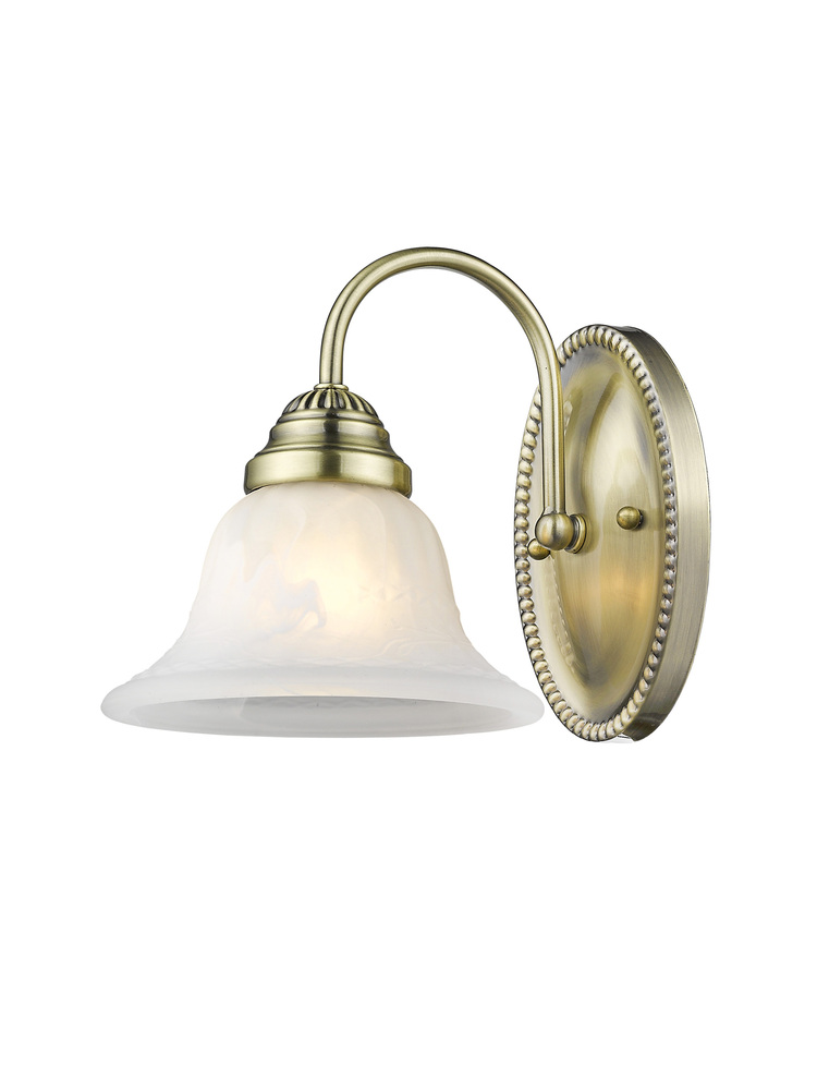 1 Light Antique Brass Bath Light