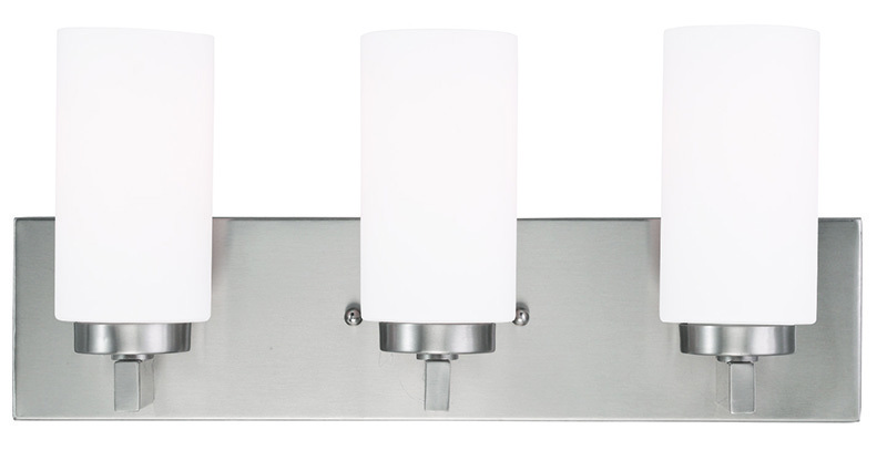 3 Light Brushed Nickel Bath Light