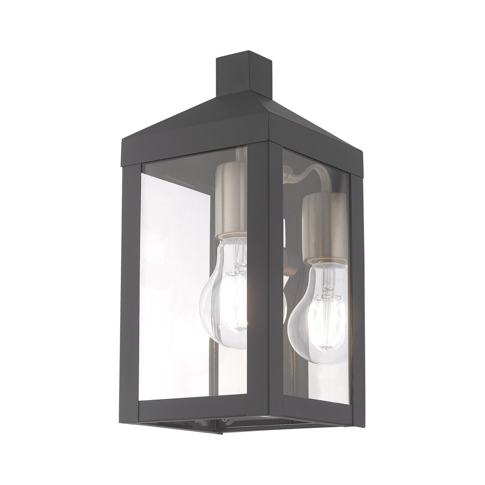 1 Lt Scandinavian Gray Outdoor Wall Lantern