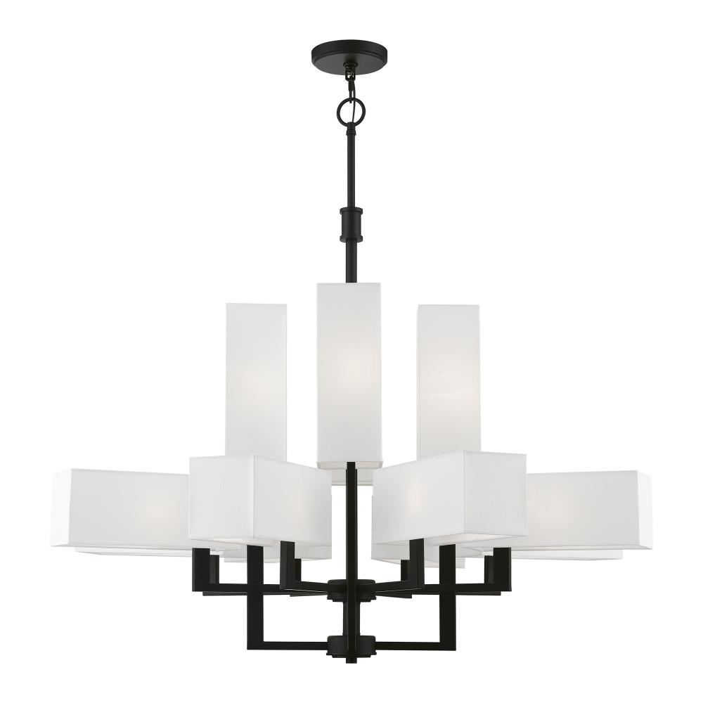 12 Light Black Extra Large Foyer Chandelier