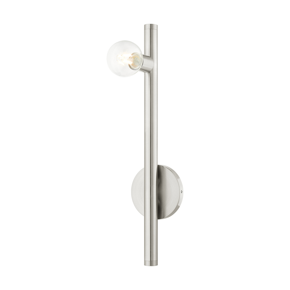 1 Lt Brushed Nickel Wall Sconce