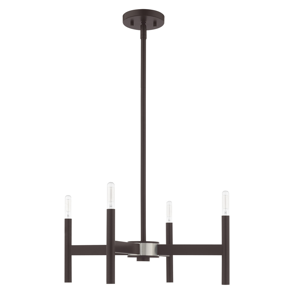 4 Lt Bronze Mini Chandelier