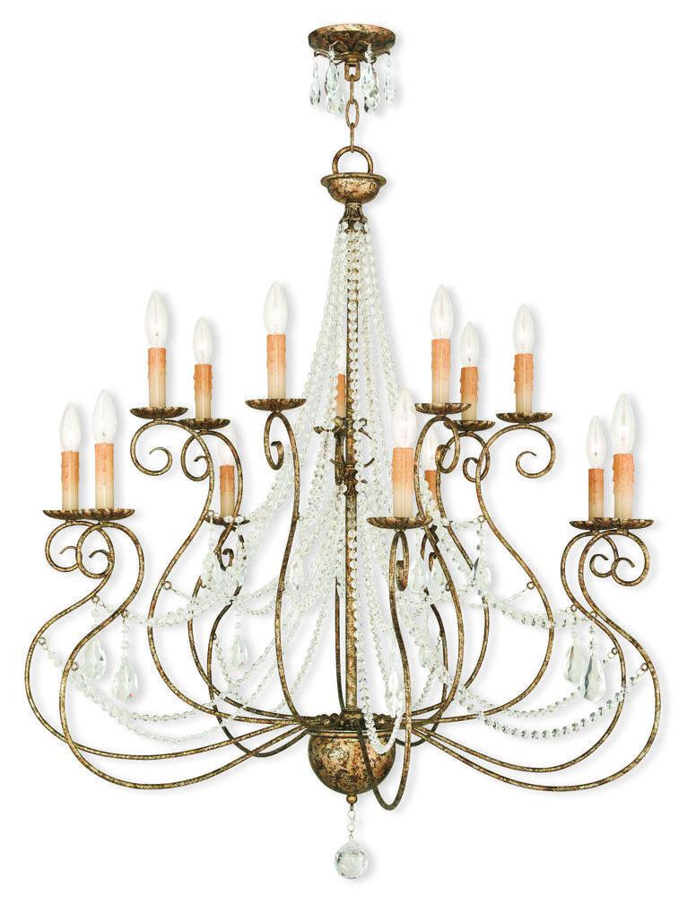 7+ 7 European Bronze Foyer Chandelier