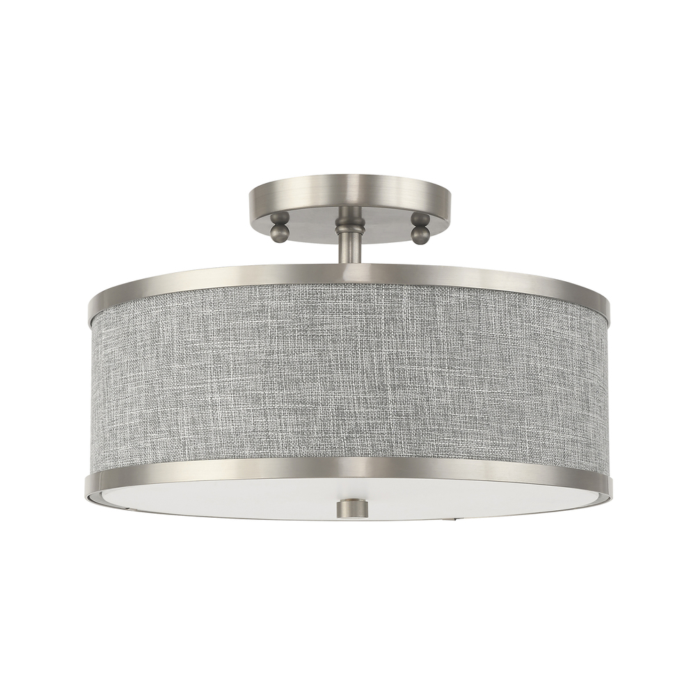 2 Lt Brushed Nickel Ceiling Mount