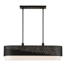 Livex Lighting 46258-04 - 6 Lt Black Linear Chandelier