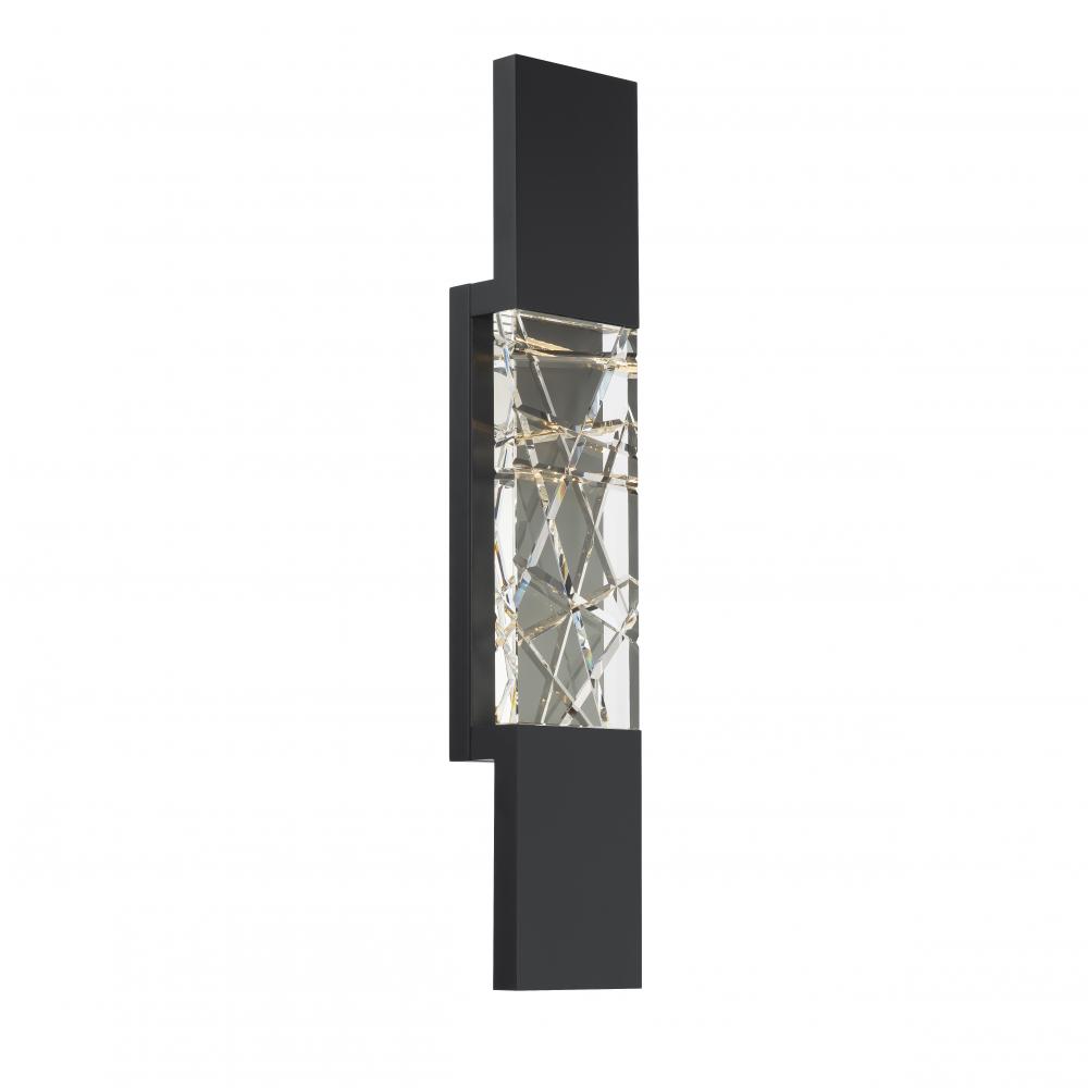 Glacier 27in LED 3000K/3500K/4000K 120V-277V Outdoor Wall Sconce in Black