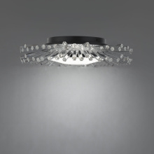 Schonbek Beyond BFM46215-BK - Benediction 15IN LED 3000K/3500K/4000K Flush Mount in Black with Optic Crystal