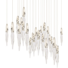 Schonbek Beyond BPD13223L-PN - Kindjal 23 Light 120-277V Multi-Light Pendant (Linear Canopy) in Polished Nickel with Clear Optic