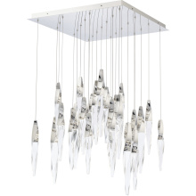 Schonbek Beyond BPD13225S-PN - Kindjal 25 Light 120-277V Multi-Light Pendant (Square Canopy) in Polished Nickel with Clear Optic