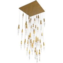Schonbek Beyond BPD13241S-AB - Kindjal 41 Light 120-277V Multi-Light Pendant (Square Canopy) in Aged Brass with Clear Optic Cryst
