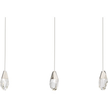 Schonbek Beyond BPD20203LO-PN - Martini 3 Light 120-277V Multi-Light Pendant (Linear Canopy) in Polished Nickel with Clear Optic C