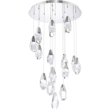 Schonbek Beyond BPD20215O-PN - Martini 15 Light 120-277V Multi-Light Pendant (Round Canopy) in Polished Nickel with Optic Haze Qu