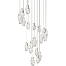 Schonbek Beyond BPD20221O-PN - Martini 21 Light 120-277V Multi-Light Pendant (Round Canopy) in Polished Nickel with Optic Haze Qu