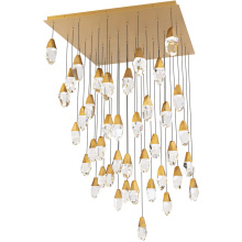 Schonbek Beyond BPD20241SO-AB - Martini 41 Light 120-277V Multi-Light Pendant (Square Canopy) in Aged Brass with Clear Optic Cryst