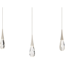 Schonbek Beyond BPD21203L-PN - Hibiscus 3 Light 120-277V Multi-Light Pendant (Linear Canopy) in Polished Nickel with Clear Optic