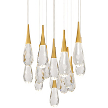 Schonbek Beyond BPD21215-AB - Hibiscus 15 Light 120-277V Multi-Light Pendant (Round Canopy) in Aged Brass with Clear Optic Cryst