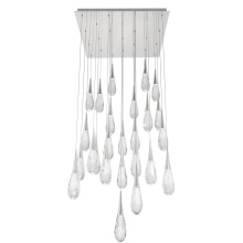 Schonbek Beyond BPD21225S-PN - Hibiscus 25 Light 120-277V Multi-Light Pendant (Square Canopy) in Polished Nickel with Clear Optic