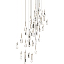 Schonbek Beyond BPD21241S-PN - Hibiscus 41 Light 120-277V Multi-Light Pendant (Square Canopy) in Polished Nickel with Clear Optic