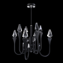 Schonbek Beyond BPD25534-BK - Plumeria 34IN LED 3000K/3500K/4000K/5000K Pendant in Black with Optic Crystal