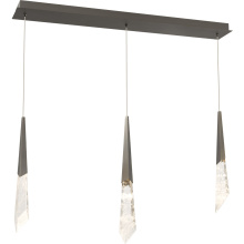 Schonbek Beyond BPD31403L-AN - Solitude 3 Light 120-277V Multi-Light Pendant (Linear Canopy) in Antique Nickel with Optic Haze Qu