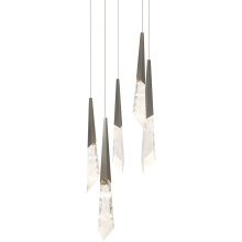 Schonbek Beyond BPD31405-AN - Solitude 5 Light 120-277V Multi-Light Pendant (Round Canopy) in Antique Nickel with Optic Haze Qua