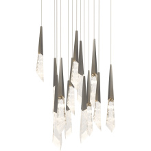 Schonbek Beyond BPD31413S-AN - Solitude 13 Light 120-277V Multi-Light Pendant (Square Canopy) in Antique Nickel with Optic Haze Q