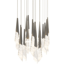 Schonbek Beyond BPD31421-AN - Solitude 21 Light 120-277V Multi-Light Pendant (Round Canopy) in Antique Nickel with Optic Haze Qu