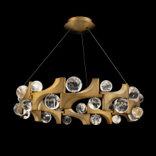 Schonbek Beyond BPD45536-AB - Amorina 36IN LED 3000K/3500K/4000K/5000K Pendant in Aged Brass with Optic Haze® Quartz