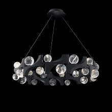 Schonbek Beyond BPD45536-BK - Amorina 36IN LED 3000K/3500K/4000K/5000K Pendant in Black with Optic Haze® Quartz