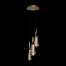 Schonbek Beyond BPD66203-AB - Devotion 3 Light LED 3000K/3500K/4000K Multi-Light Aged Brass with Radiance® Crystal Dust