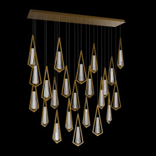 Schonbek Beyond BPD66223L-AB - Devotion 23 Light Linear LED 3000K/3500K/4000K Multi-Light in Aged Brass with Radiance® Crystal D