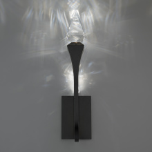 Schonbek Beyond BWSW25523-BK - Plumeria 23IN LED 3000K/3500K/4000K/5000K Outdoor Wall Light in Black with Optic Crystal