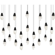 Schonbek Beyond BPD20223LO-BK - Martini 23 Light 120-277V Multi-Light Pendant (Linear Canopy) in Black with Clear Optic Crystal