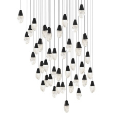 Schonbek Beyond BPD20241SO-BK - Martini 41 Light 120-277V Multi-Light Pendant (Square Canopy) in Black with Clear Optic Crystal
