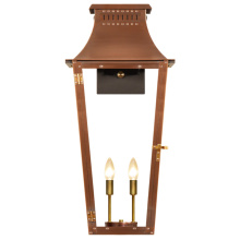 The Coppersmith EB27E - The CopperSmith East Bay 27" Tall Copper Electric Wall Mount Outdoor Light Lantern Sconce
