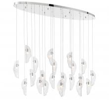 Lib & Co. US 12220-017-01 - Sorrento, 22 Light Oval LED Chandelier, Clear,Chrome Canopy