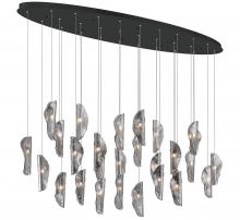Lib & Co. US 12221-019-02 - Sorrento, 28 Oval LED Chandelier, Smoke, Black Canopy