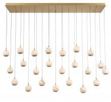 Lib & Co. US 12241-030 - Baveno, 23 Light Rectangular LED Chandelier, Painted Antique Brass